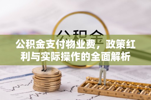海东公积金支付物业费，政策红利与实际操作的全面解析