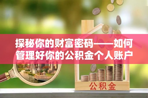 海东探秘你的财富密码——如何管理好你的公积金个人账户信息