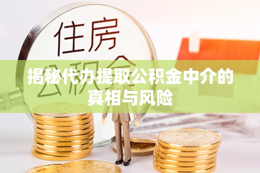 海东揭秘代办提取公积金中介的真相与风险