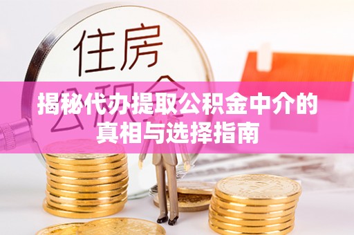 海东揭秘代办提取公积金中介的真相与选择指南