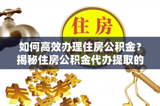海东如何高效办理住房公积金？揭秘住房公积金代办提取的全流程与优势